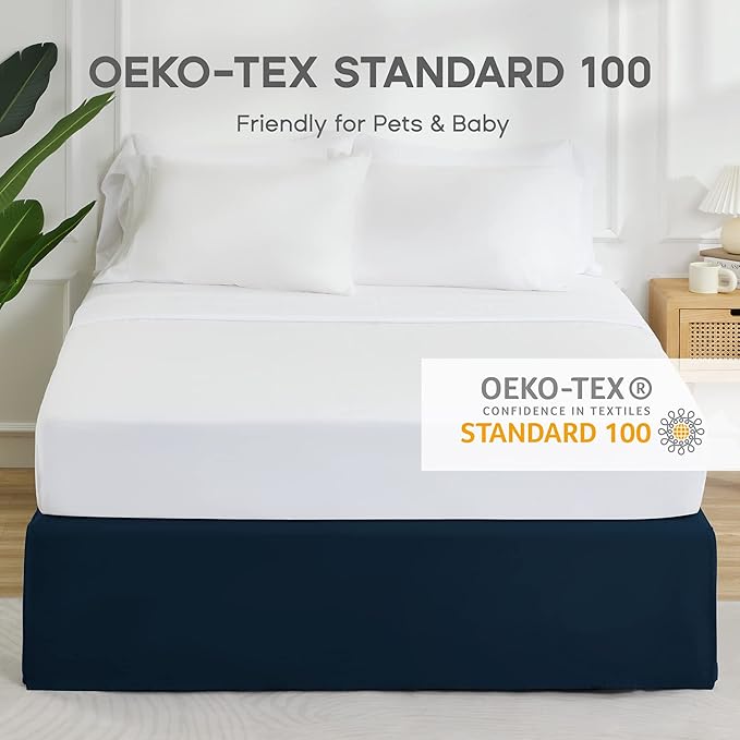 SONIVE Twin Bed Skirt, Classic Tailored Easy Fit Brushed Microfiber Skirts - Image 7