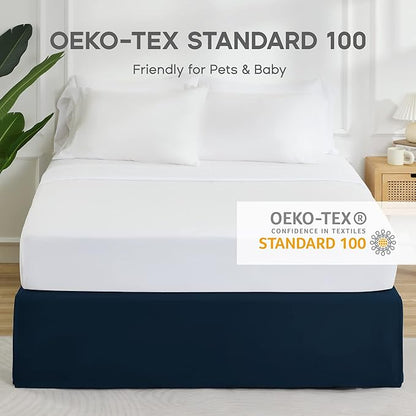SONIVE Twin Bed Skirt, Classic Tailored Easy Fit Brushed Microfiber Skirts - Image 7