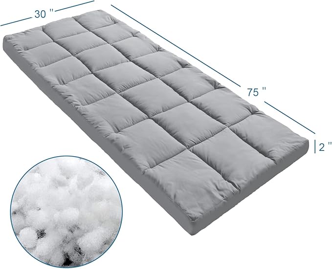 Cot Mattress Topper, Foam Quilted Pads - Image 5