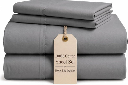 100% cotton full size sheets, 4 piece, light, main product view