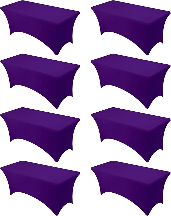 8-Pack Premium Purple Spandex Tablecloths by DailySet