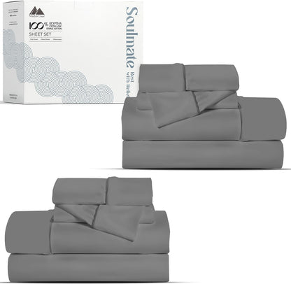 mayfair linen 100% egyptian cotton 2 pack twin, main product view