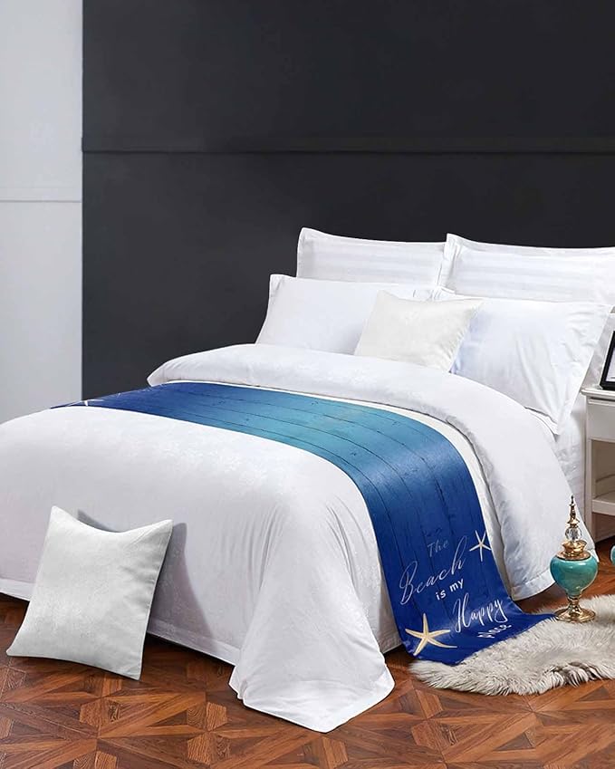 Happy Beach Place Marine Starfish Bed Runners - Image 3