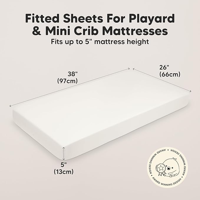 2-Pack Mini Crib Sheets Fitted - Image 3