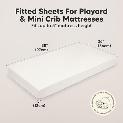2-Pack Mini Crib Sheets Fitted - Image 3