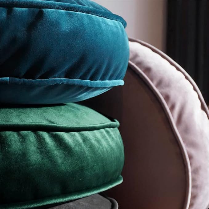 Round Floor Pillow Cover Velvet Throw Seating Pouf Yoga Meditation Cushion - Image 6
