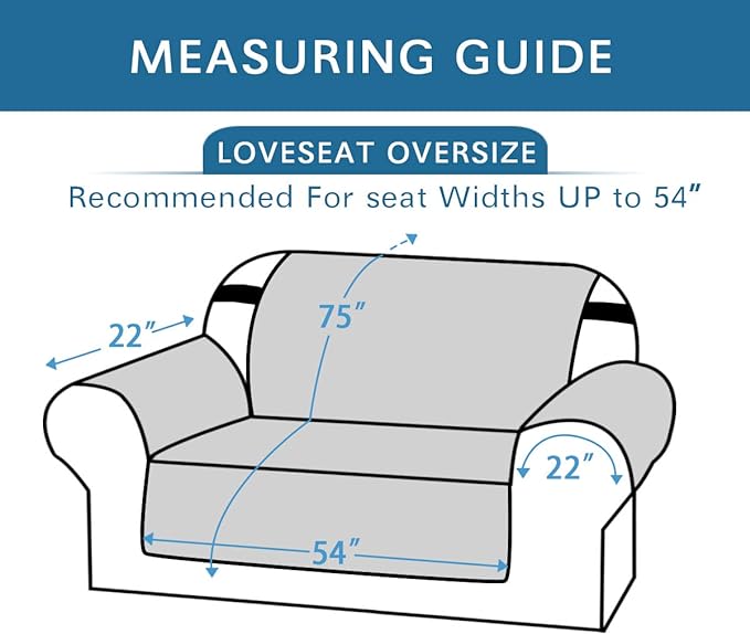 H.VERSAILTEX Reversible Loveseat Cover Furniture Protector Anti-Slip Water - Image 2