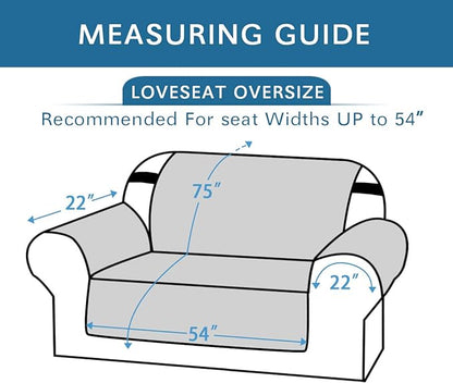 H.VERSAILTEX Reversible Loveseat Cover Furniture Protector Anti-Slip Water - Image 2