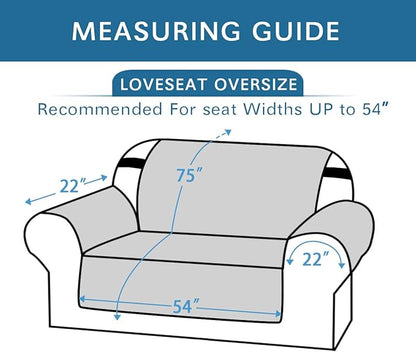 H.VERSAILTEX Reversible Loveseat Cover Furniture Protector Anti-Slip Water - Image 2