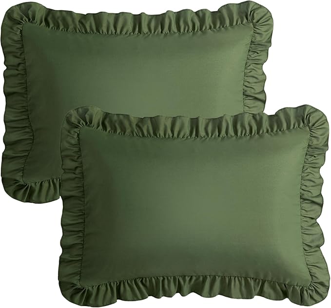 KKJIAF Ruffle Pillow Cases Standard Size Set of 2, Ruffled Pillow Covers - Image 7