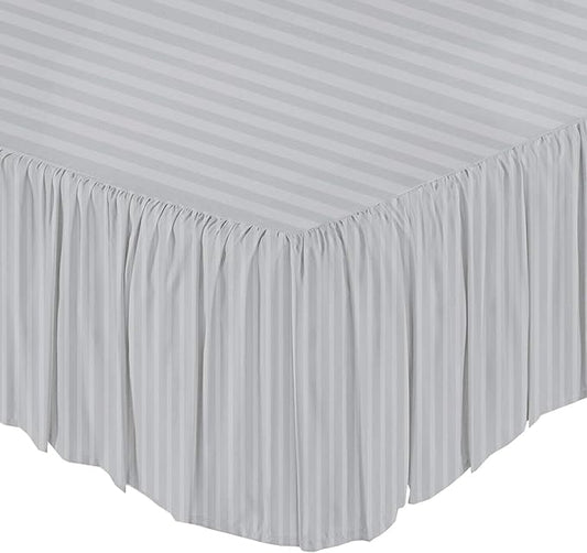 KRISHNA Ruffled Bed Skirt with Split Corners Queen, 100% Microfiber Hotel by Unknown