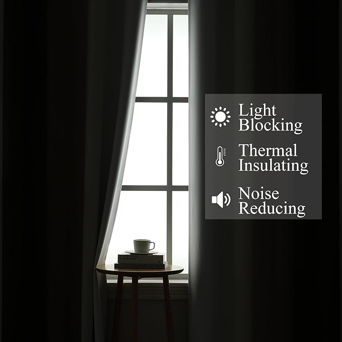 Estelar Textiler Brown and Greyish White Gradient Blackout Curtains - Image 3