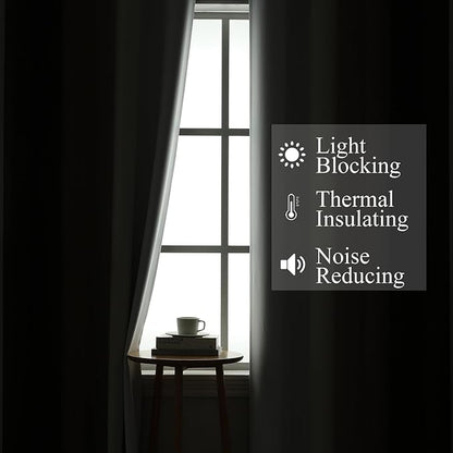 Estelar Textiler Brown and Greyish White Ombre Blackout Curtains - Image 3