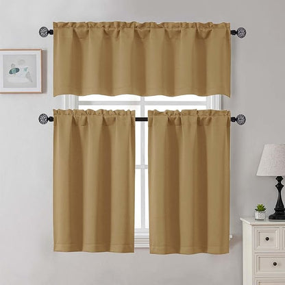 Gwine Short Curtains 30 Inch Length, Light Filtering Small Kitchen Window - Image 3