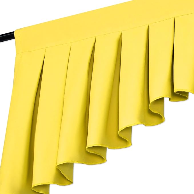 Brilliant Yellow Valances for Windows， Rod Pocket Blackout Valance for Living - Image 8