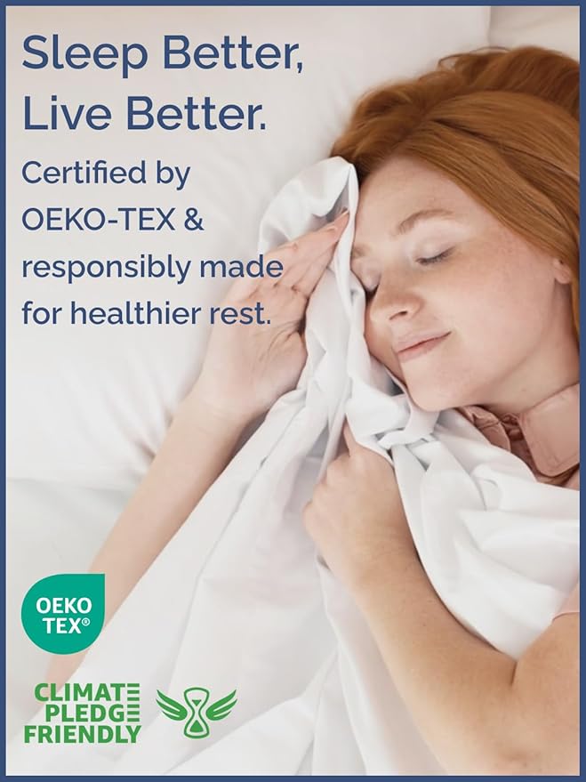 Mattress Pad Twin Size – Quilted Fitted Mattress Protector – Cotton Pillow Top - Image 7