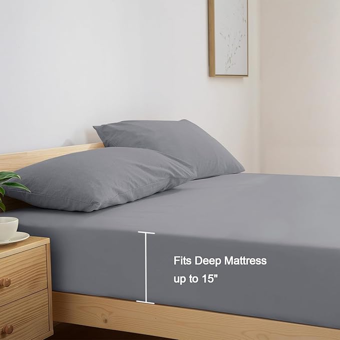 SPRINGSPIRIT Twin XL Sheet Sets, 4 Piece Bed Sheets Set Deep Pockets, Super - Image 3