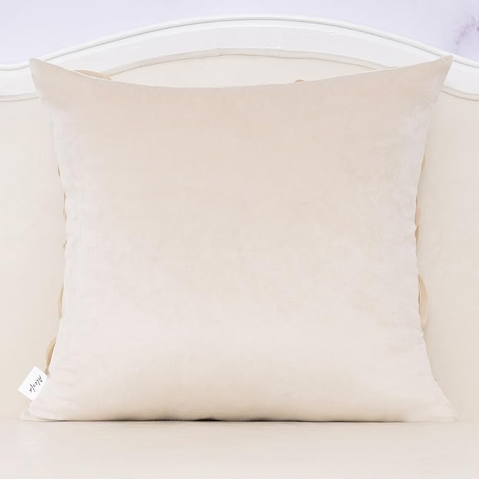 Alerfa 3D Leaves Handmade Throw Pillow Cover Decorative Floral Velvet - Image 2