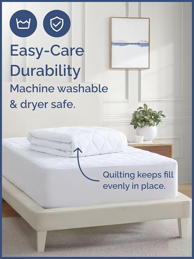 Quilted Fitted Mattress Pad Twin XL Size - Image 6