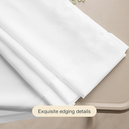 Anmao Non-See-Through Bright White Privacy Semi Sheer Curtains - Image 9