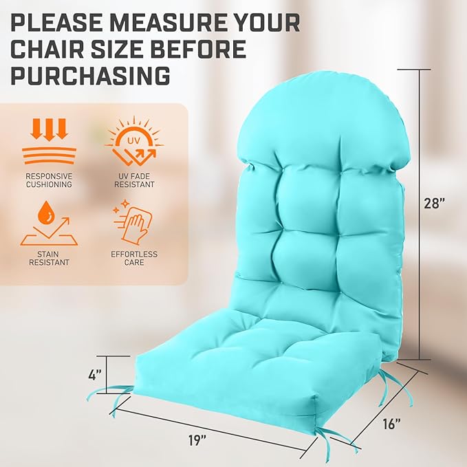 FUNBERRY Adirondack Chair Cushion, Thicken Comfy Cushions - Image 4