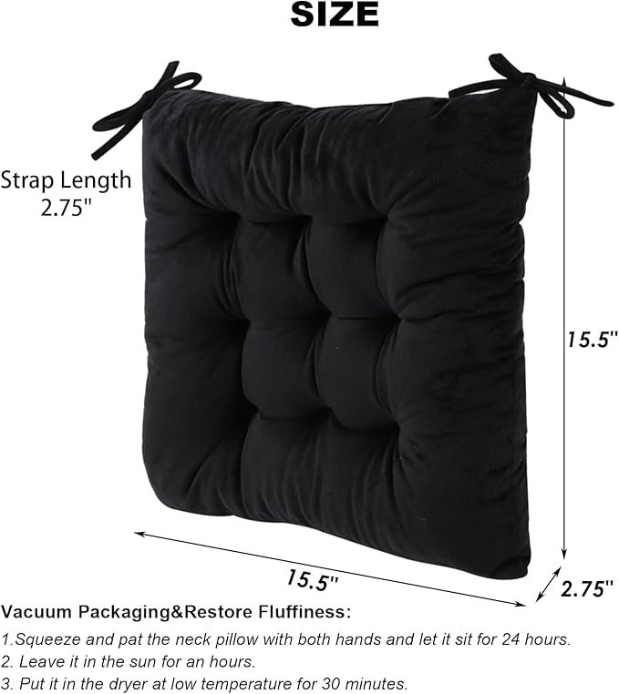 Set of 4 Chair Cushions for Dining Chairs - Image 2