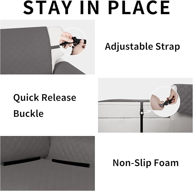 Easy-Going Reversible Chaise Lounge Couch Cover Water Resistant Sofa Cover - Image 3