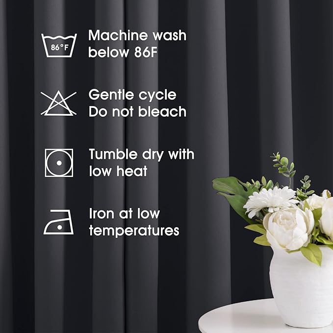 HOMEIDEAS Grey/Gray Blackout Curtains - Image 6
