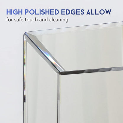 pregaspor wall mirror for bathroom, 24" x 36", side view