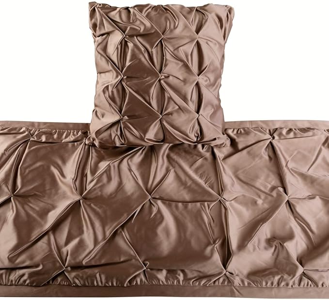 The HomeCentric Beige Bed Runner Without Pillow Cover, King Size 90"x18" - Image 2