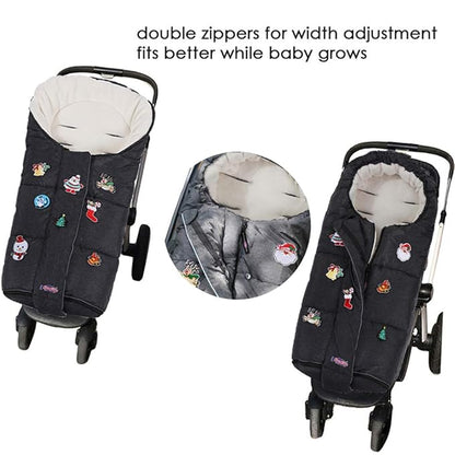 Christmas DIY Play Fun Waterproof Winter Stroller Bunting Bag Toddler, Width - Image 3