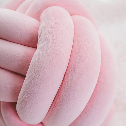 Round Throw Pillow, Soft Handmade Knot Ball Pillows, Home Decoration Pillow - Image 6