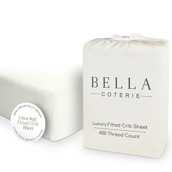 Bella Coterie Luxury Bamboo Viscose Crib Sheet | Organically Grown | Ultra Soft by BC