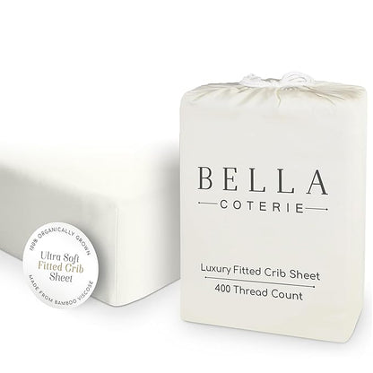 Bella Coterie Luxury Bamboo Viscose Crib Sheet | Organically Grown | Ultra Soft by BC