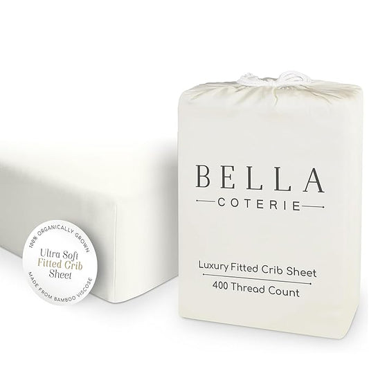 Bella Coterie Luxury Bamboo Viscose Crib Sheet | Organically Grown | Ultra Soft by BC