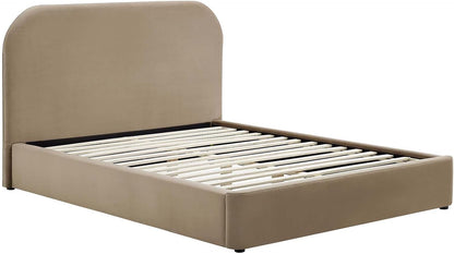 modway keynote modern king size bed frame with, side view