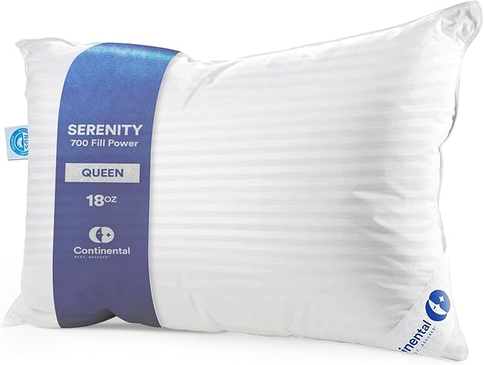 Continental Bedding | Serenity Goose Down Pillow | 700 Fill Power Hungarian by ContinentalBedding