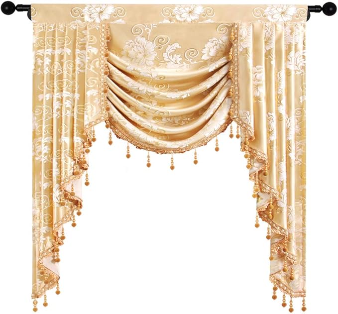 ELKCA Jacquard Single Swag Waterfall Valance - Image 7