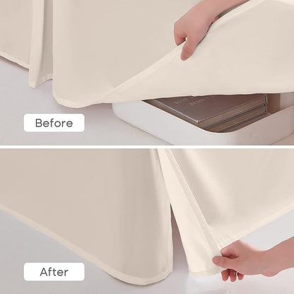 SONIVE Twin Bed Skirt, Classic Tailored Easy Fit Brushed Microfiber Skirts - Image 4