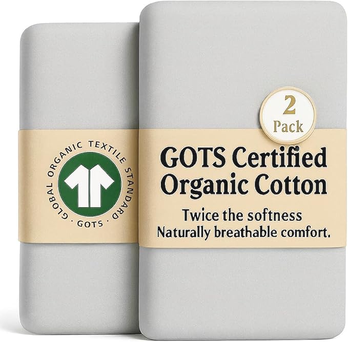 Newton Compatible Organic Bassinet Sheets, GOTS Certified Turkish Aegean Cotton by OrganicBassinetSheets