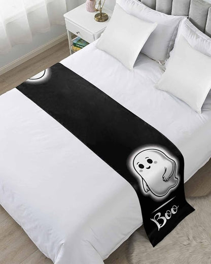 Halloween Cute Ghost Boo Bed Runners by ZFUNCING
