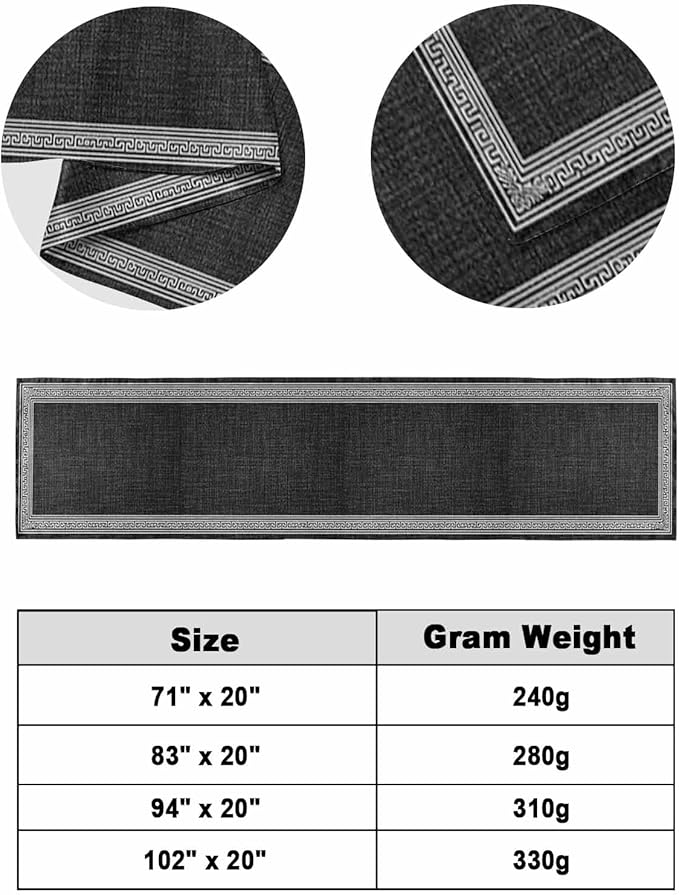 Greece Key Design Black White Bed Runners - Image 6