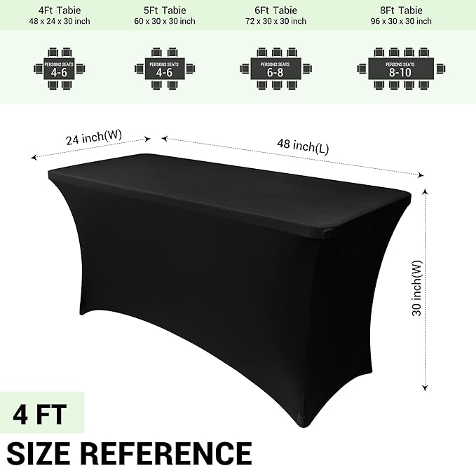 Obstal 4ft Stretch Spandex Table Cover - Image 4