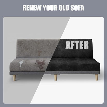 molasofa Leather Like Stretch Futon Slipcover Armless Futon Bed Sofa Cover - Image 6