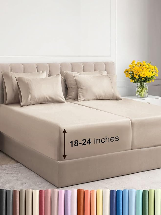 Extra Deep Split King Sheet Set by CGKUnlimited