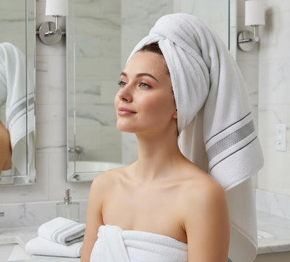 bath towels set for bathroom – luxury 6-piece, package contents
