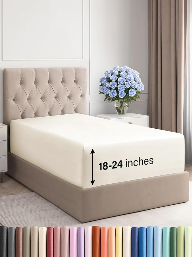 Extra Deep Twin Fitted Sheet by CGKUnlimited