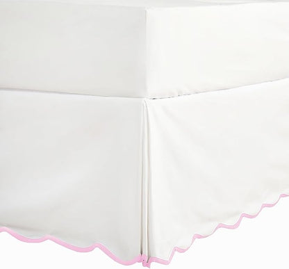 HIG Off-White Chic Twin XL Bed Skirt by HIG
