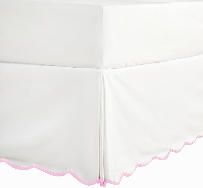 HIG Off-White Chic King Bed Skirt by HIG