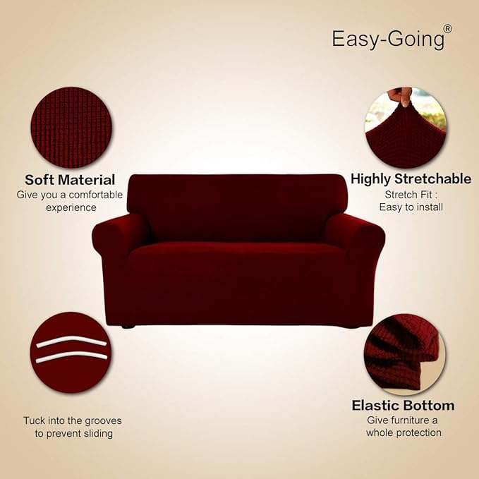 Easy-Going Stretch Loveseat Slipcover 1-Piece Sofa Cover Furniture Protector - Image 3